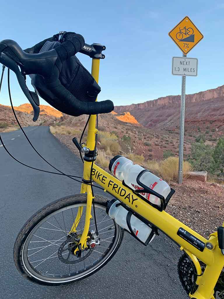 Bike riding on the Moab Canyon Pathway