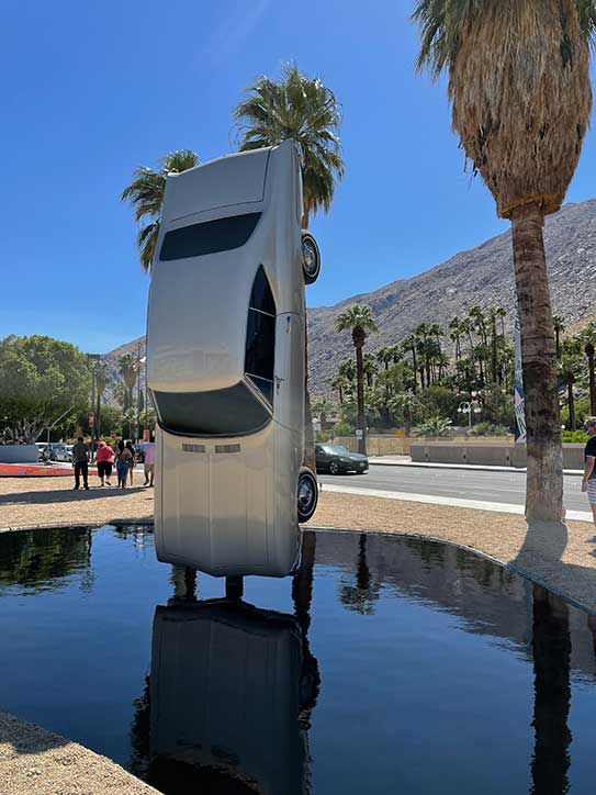 Desert X car/artwork installation