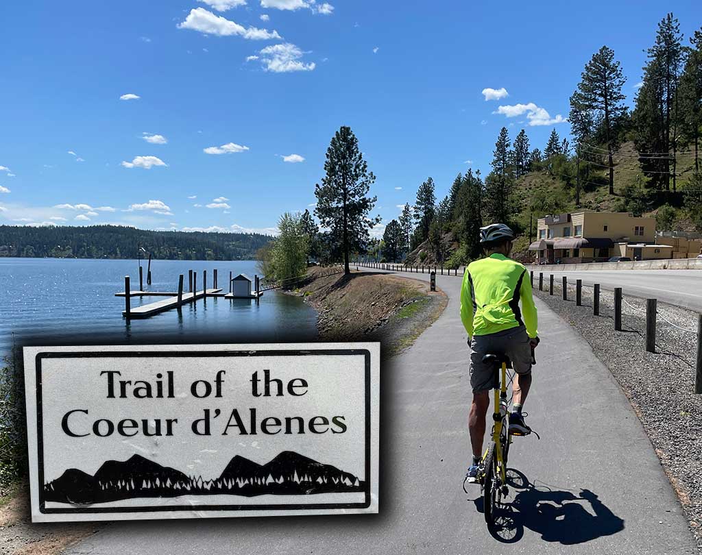 Cycling Lake Coeur d’Alene on the Trail of the Coeur d'Alenes.