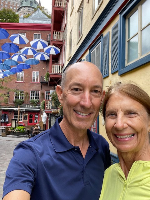 Umbrella street in Quebec City.