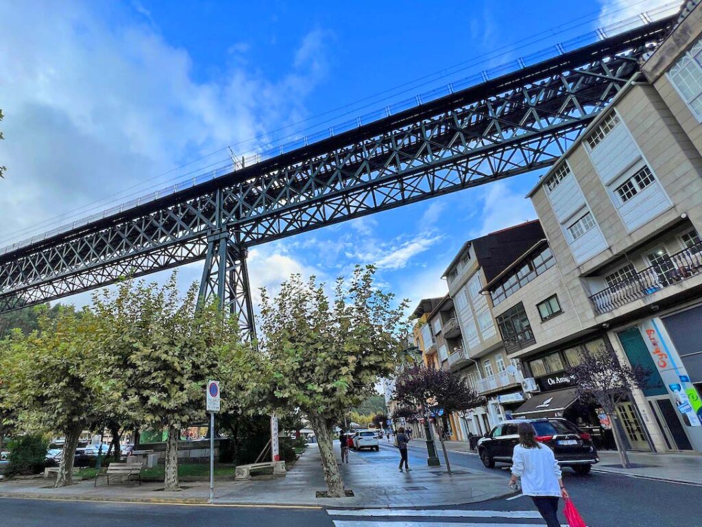 Railroad bridge over Redondela, Spain.