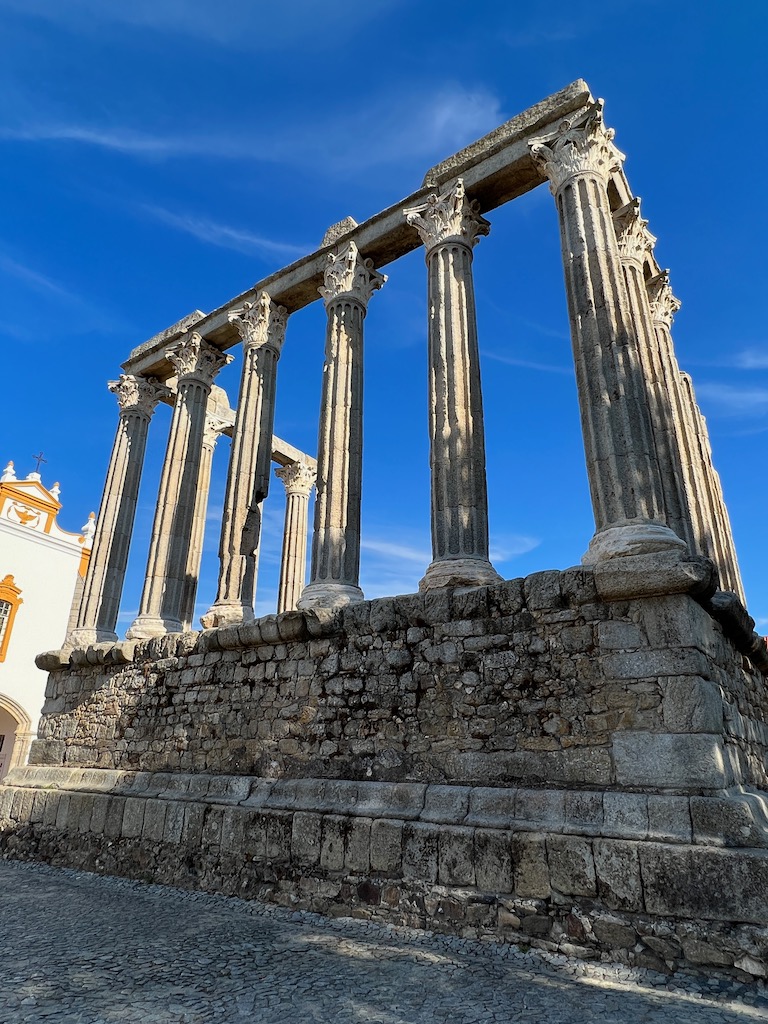 Roman temple in Evora, Portugal